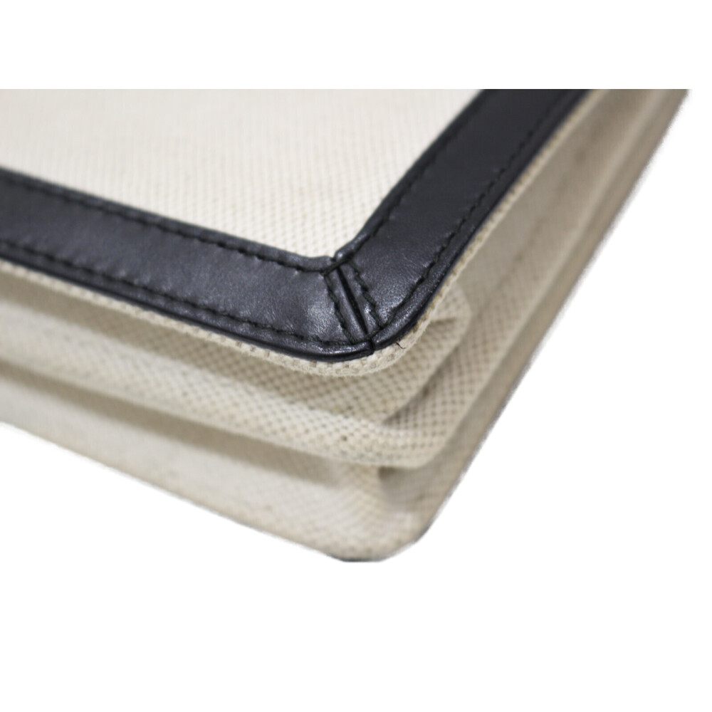 BALENCIAGA Navy Blue Pochette Canvas Leather Off White Black Shoulder Bag - Picture 6 of 7